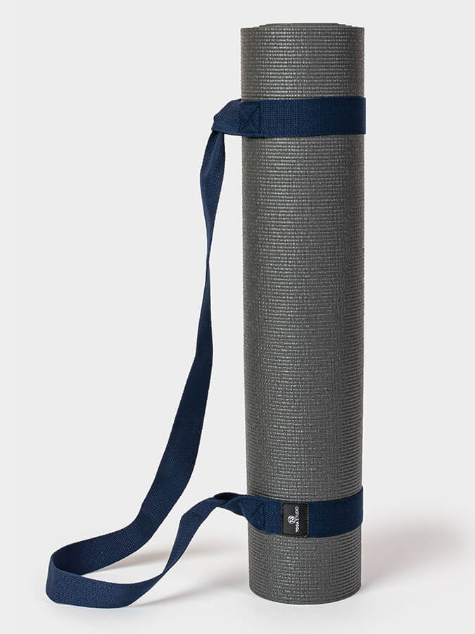 Yoga Studio Yoga Mat Strap Navy Blue Yoga Studio Organic Cotton Yoga Mat Strap Carrier