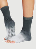 Toesox Socks S / Snowpack ToeSox Crew Half Toe Women's Grip Yoga Socks