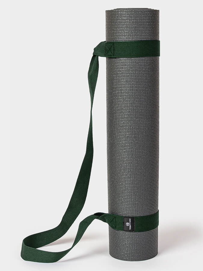 Yoga Studio Yoga Mat Strap Dark Green Yoga Studio Organic Cotton Yoga Mat Strap Carrier