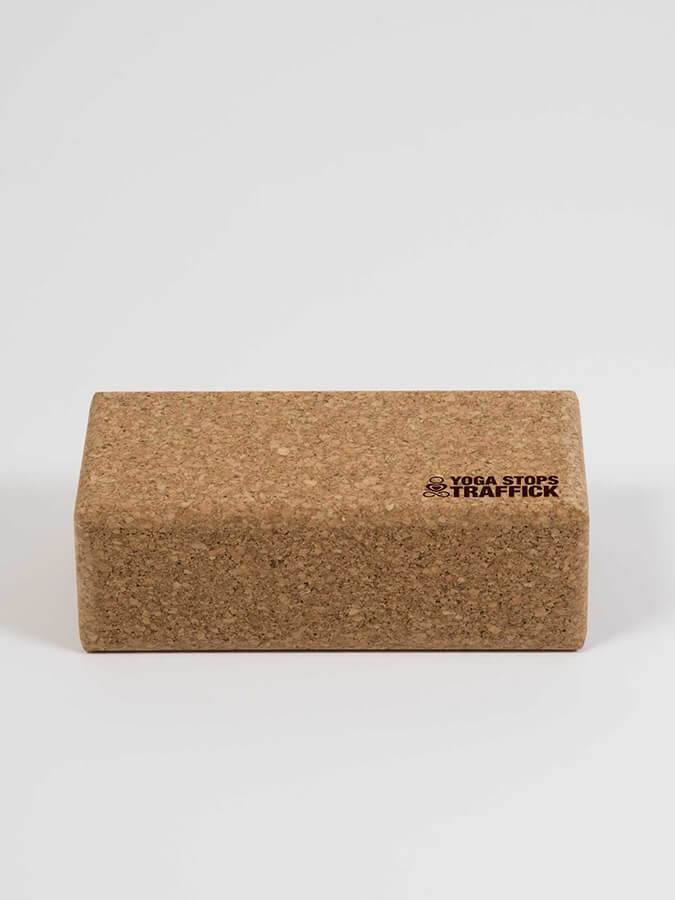 Yoga Stops Traffick Standard Size Cork Yoga Brick - Twin Pack