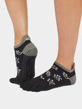 Toesox Womens Socks S / Petal Print ToeSox Low Rise Full Toe Women's Yoga Socks