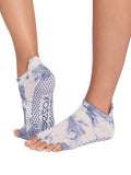 Toesox Womens Socks S / Soft Blue Tie Dye ToeSox Low Rise Half Toe Women's Yoga Socks