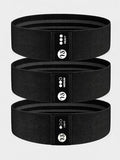 Yoga Studio Resistance Bands Yoga Studio Resistance Hip Bands - (Black) 3 Pack