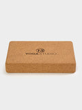 Yoga Studio The Comfortable Cork Flat Yoga Block - branded