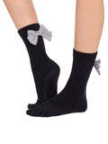 ToeSox Socks S / Bow Noir ToeSox Crew Full Toe Grip Socks