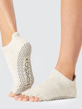 Toesox Womens Socks S / Oatmeal ToeSox Low Rise Half Toe Women's Yoga Socks