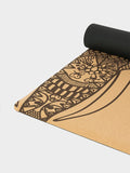 Yoga Studio Printed Elephant Cork Yoga Mat - 4mm