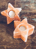 Yoga Studio Himalayan Salt Tealight Candle Holder - Star