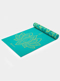 Gaiam Yoga Mat Gaiam Turquoise Premium Reversible Lotus Yoga Mat 6mm