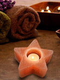 Yoga Studio Himalayan Salt Tealight Candle Holder - Star