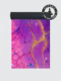 Yoga Studio Yoga Mat Pink Marble Yoga Studio Vegan Suede Microfiber Yoga Mat 4mm