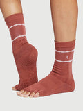 ToeSox Crew Half Toe Women's Grip Yoga Socks