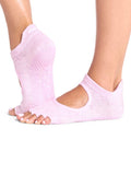 Toesox Womens Socks S / Rosy Melange ToeSox Bellarina Half Toe Grip Socks