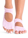 Toesox Womens Socks ToeSox Bellarina Half Toe Grip Socks