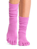 ToeSox Slouch Full Toe Grip Socks