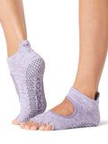 Toesox Womens Socks S / Heather Purple ToeSox Bellarina Half Toe Grip Socks