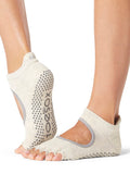Toesox Womens Socks M / Oatmeal ToeSox Bellarina Half Toe Grip Socks