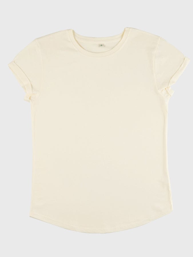 Yoga Studio Womens - Top Yoga Studio Women's Organic Cotton Rolled Sleeve T-Shirt