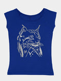 Emma Nissim Womens Top S / Royal Blue - Grey Lynx Emma Nissim Natural Organic Women's T-Shirt Top - Lynx