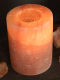 Yoga Studio Himalayan Salt Tealight Candle Holder - Cylinder