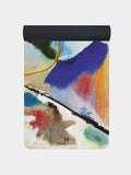 Yoga Studio Yoga Mat Painting With Green Center Yoga Studio Vegan Suede Microfiber Yoga Mat 4mm