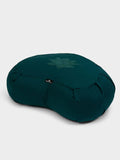 Yoga Studio Yoga Prop Teal Yoga Studio Crescent Lotus Organic Zafu Buckwheat Cushion