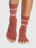 Toesox Socks ToeSox Crew Half Toe Women's Grip Yoga Socks