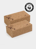 Yoga Studio Yoga Prop Yoga Studio Standard Size Cork Yoga Brick Twin Pack - Lively Lilium
