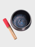 Namaste Singing Bowl Namaste Aluminium Singing Bowl Buddha with Striker Stick Blue