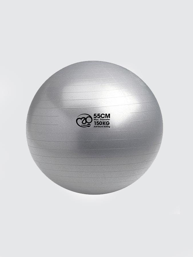 Yoga Mad Yoga Prop Yoga Mad Anti-burst Swiss Ball With Pump 55cm - Silver