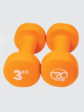 Yoga Mad Pair of 3Kg Neo Dumbbells - Orange