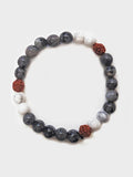 Yoga Studio Labradorite - Howlite & Rudraksha Mala Bead Bracelet