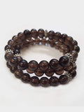 Yoga Studio Womens Bracelet Yoga Studio Smoky Quartz Mala Bead Bracelet