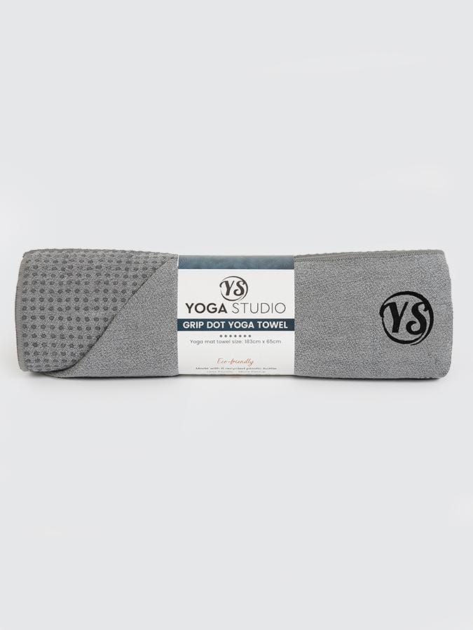 Yoga Studio Yoga Towel Grey Yoga Studio Premium Grip Dot Yoga Mat Towels