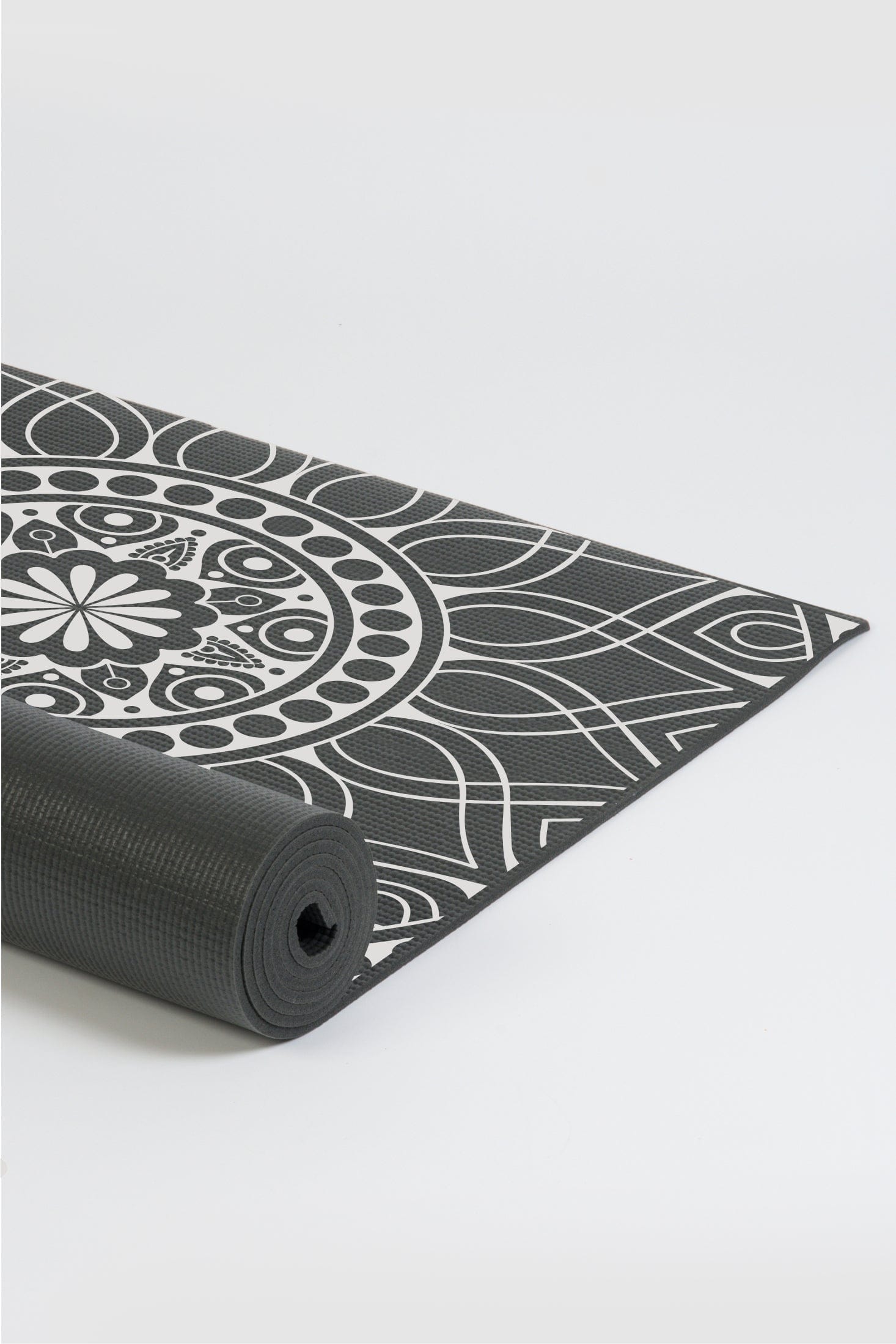 Yoga Studio Yoga Mat Yoga Studio Designed Grey Dew Drop Mandala Yoga Mat 6mm