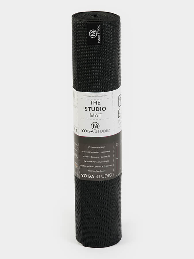 Yoga Studio Yoga Mat Yoga Studio 6mm Black Yoga Mat With Custom Logo Design
