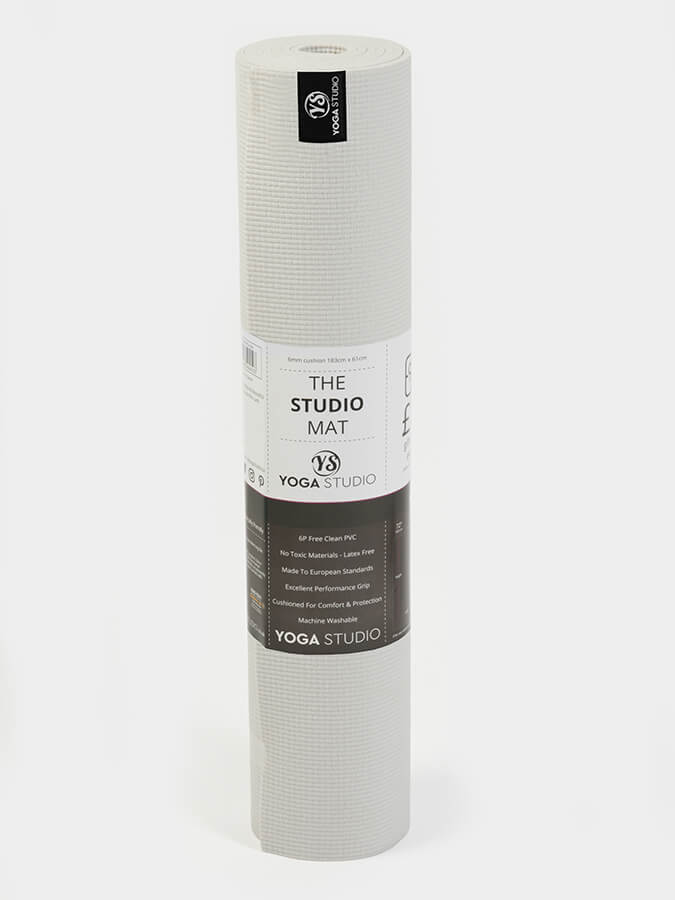 Yoga Studio 6mm White Yoga Mat With Custom Logo Design – Yoga