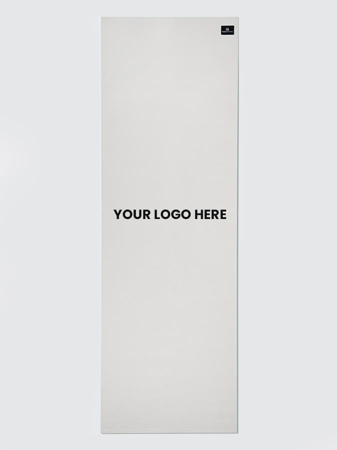 Yoga Studio 6mm White Yoga Mat With Custom Logo Design Middle