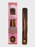 Namaste Karma Scents Brass Inlay Mango Wood Ash Holder Star