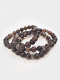 Yoga Studio Smoky Quartz Mala Bead Bracelet