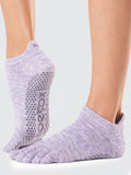 Toesox Womens Socks Heather Purple / M ToeSox Low Rise Full Toe Women's Yoga Socks