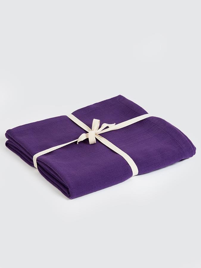 Kakaos Solid Color Cotton Yoga Blanket