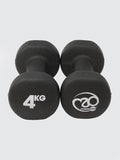 Yoga Mad Pair of 4Kg Neo Dumbbells Weights - Black