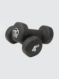 Yoga Mad Pair of 4Kg Neo Dumbbells Weights - Black