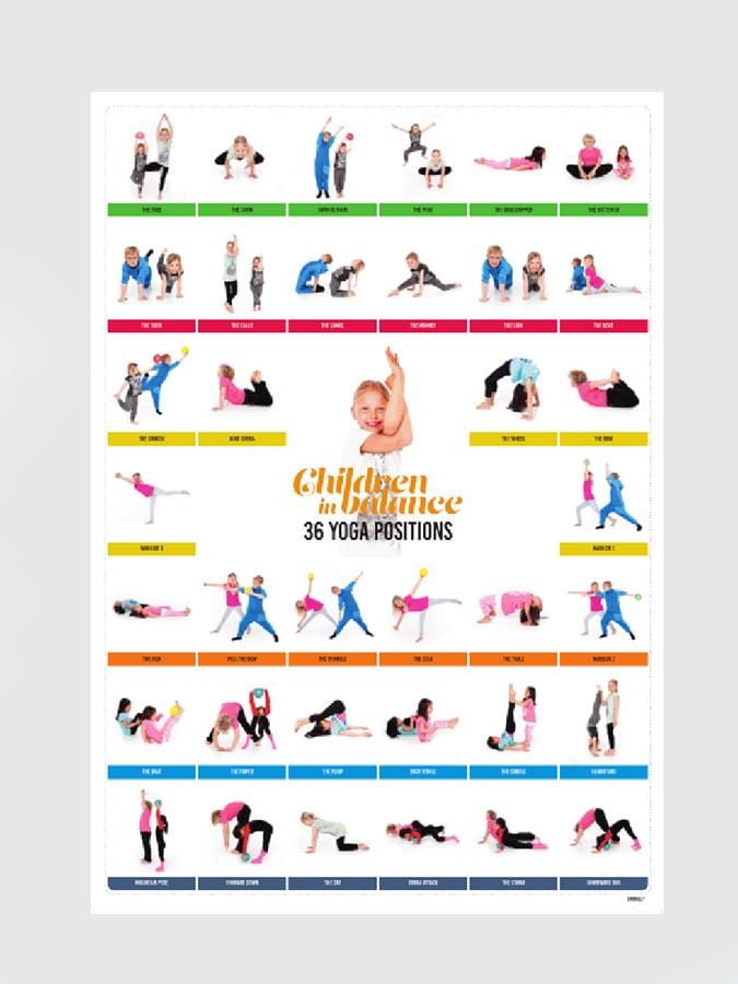 Chiball Poster Chiball Children In Balance Yoga Pose Position Poster