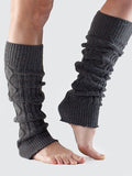 Toesox Womens Socks ToeSox Dance Socks - Knee High Leg Warmers - Charcoal
