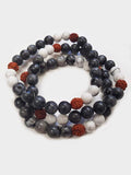 Yoga Studio Labradorite - Howlite & Rudraksha Mala Bead Bracelet