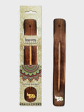 Namaste Incense Holder Namaste Karma Scents Brass Inlay Mango Wood Ash Holder Elephant