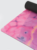 Yoga Studio Yoga Mat Yoga Studio Vegan Suede Microfiber Pink Marble Yoga Mat 4mm