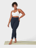 Manduka Womens Leggings Manduka Foundation Women's High Rise Yoga Leggings With Pocket - Navy